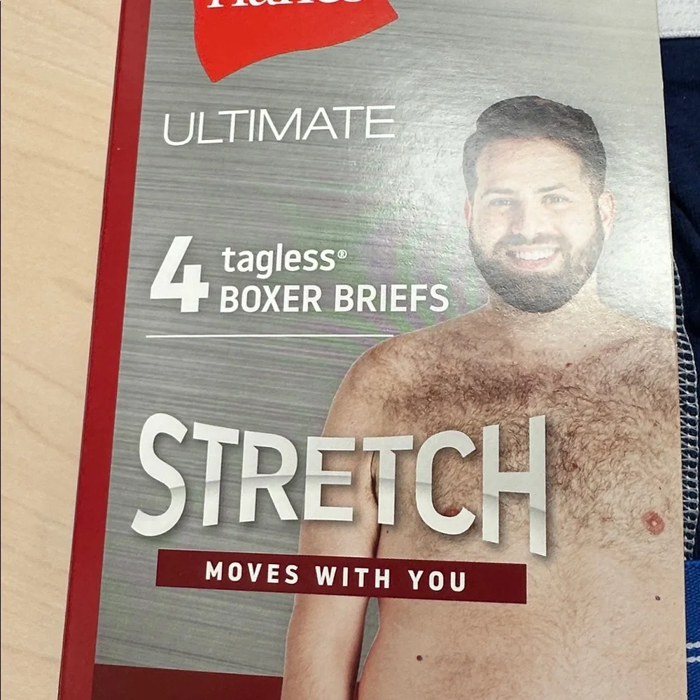 NWT 4PK Hanes Big Man Boxer Briefs 3XB